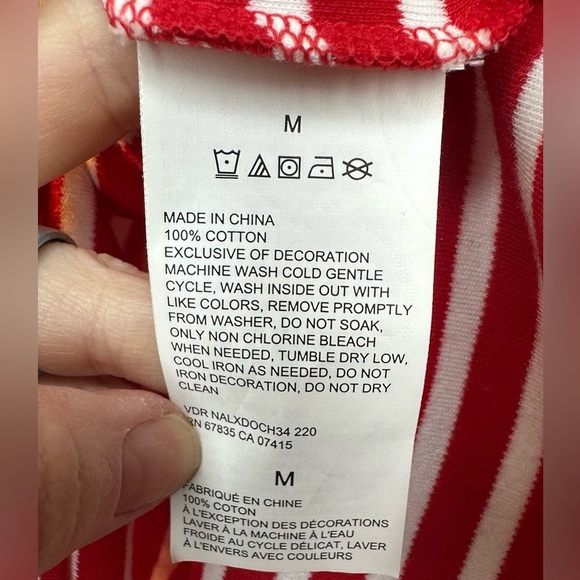 Nautica red white stripe sleeveless shirt women’s medium business or casual soft - Picture 8 of 8